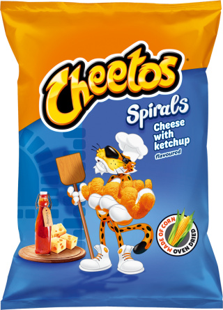 CHEETOS chrupki kukurydziane o smaku sera i ketchupu 130G