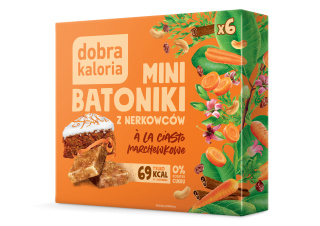 DOBRA KALORIA Mini batoniki z nerkowcami a'la ciasto marchewkowe 102g NOWOŚĆ