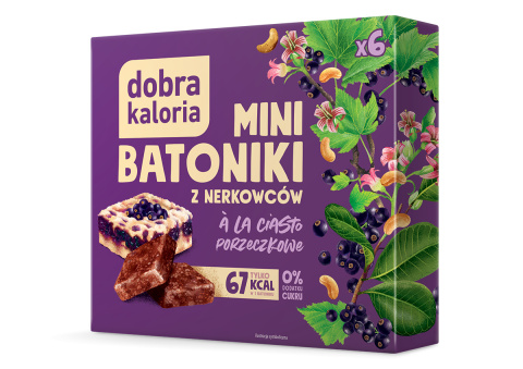 DOBRA KALORIA Mini batoniki z nerkowcami a'la ciasto porzeczkowe 108g NOWOŚĆ