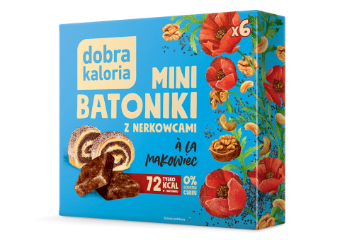 DOBRA KALORIA Mini batoniki z nerkowcami a'la makowiec 102g NOWOŚĆ