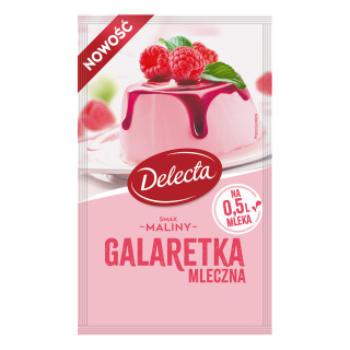 Delecta Galaretka mleczna smak maliny 60g