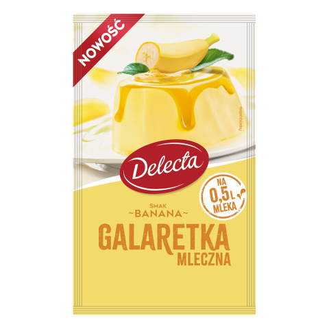 Delecta Galaretka mleczna smak bananowy 60g