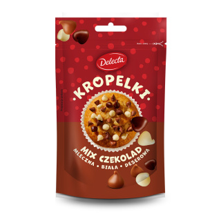 Delecta Kropelki mix czekolad 80g