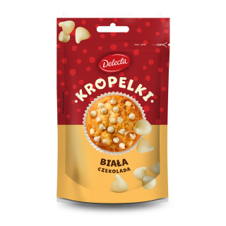 Delecta Kropelki biała czekolada 80g