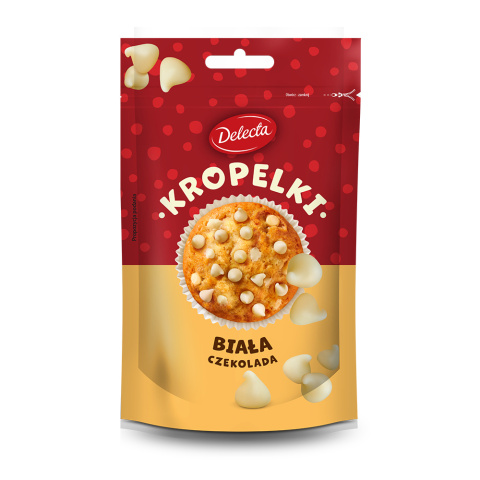 Delecta Kropelki biała czekolada 80g