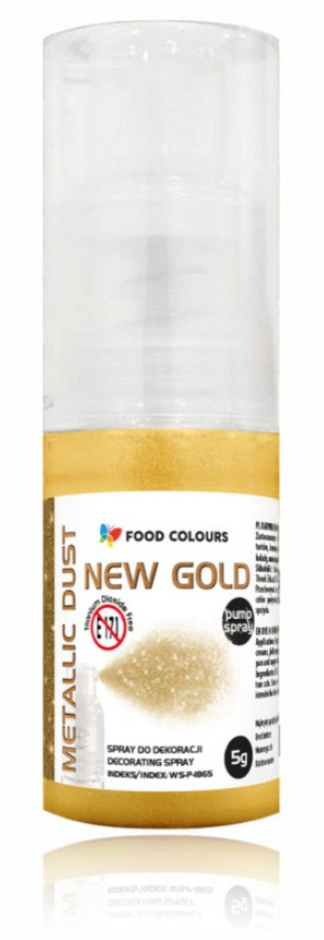 FOOD COLOURS Brokat spożywczy w sprayu złoty NEW GOLD 5g