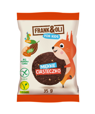 FRANK&OLI FOR KIDS MIĘKKIE CIASTECZKO KAKAO & ORZECH LASKOWY 35G