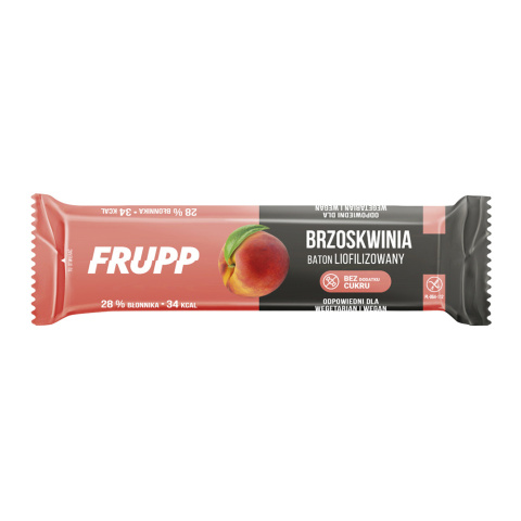 FRUPP Baton liofilizowany brzoskwinia bezglutenowy 10g NOWOŚĆ