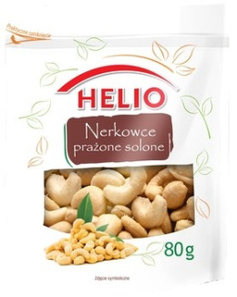 HELIO Orzechy nerkowca prażone i solone 80g