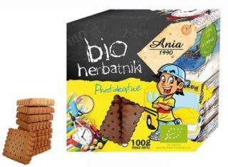 .Herbatniki szkolne prostokątne BIO 100 g Ania.