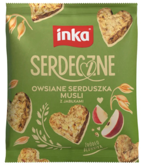 INKA Serdeczne owsiane serduszka musli z jabłkami 50g