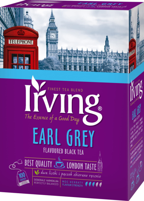 IRVING Herbata czarna Earl Grey 100 saszetek 200g