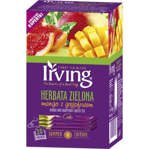 IRVING Herbata zielona mango grapefruit 20 kopertek 26g