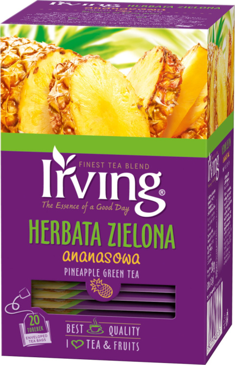 IRVING Herbata zielona ananasowa 20 kopertek 26g