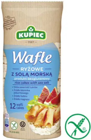 KUPIEC Wafle ryżowe z solą morską 120g