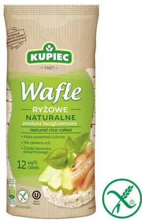 KUPIEC Wafle ryżowe naturalne 120G