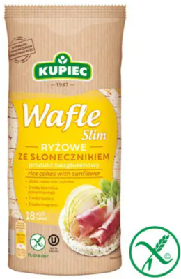 KUPIEC Wafle ryżowe ze słonecznikiem 84g