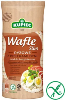 KUPIEC Wafle ryżowe z pestkami dyni 90g