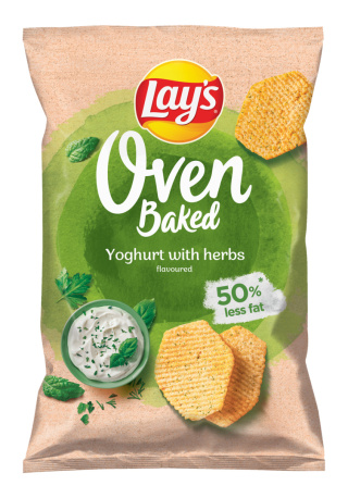 LAY'S OVEN BAKED Chipsy o smaku Jogurtu z ziołami 180G