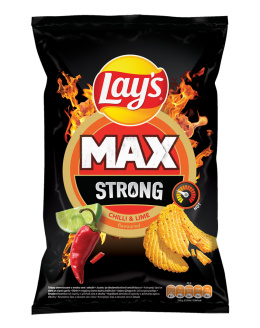 LAY'S STRONG Chipsy ziemniaczane karbowane CHILLI&LIME 120g