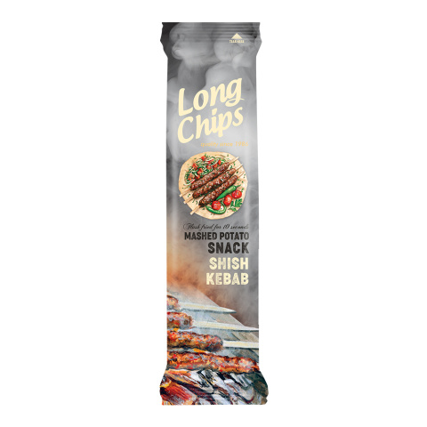 LONG CHIPS Chipsy ziemniaczane o smaku shish kebab 75g