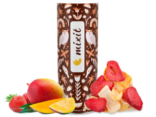 MIXIT Duże chrupiące owoce Mango i truskawka 140g