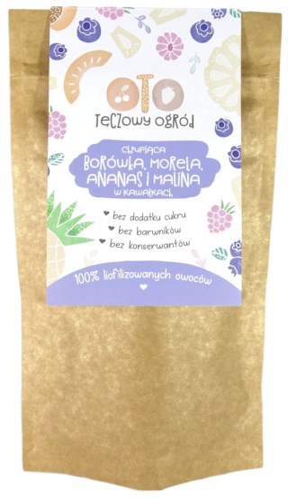 OTOLANDIA Borówka Morela Ananas Malina liofilizowana kawałki 20g