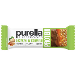 Purella Superfoods Protein bar baton proteinowy proteinowy orzeszki w karmelu 45g